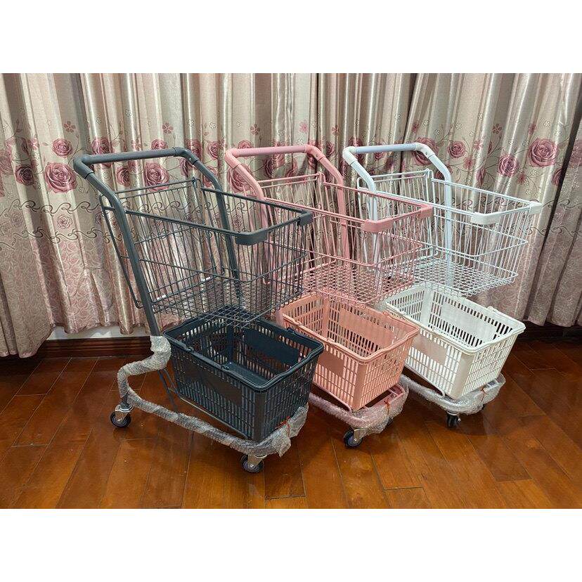 外贸韩国网红双层购物车超市购物中心宠物店小吃店饰品店摊位推车