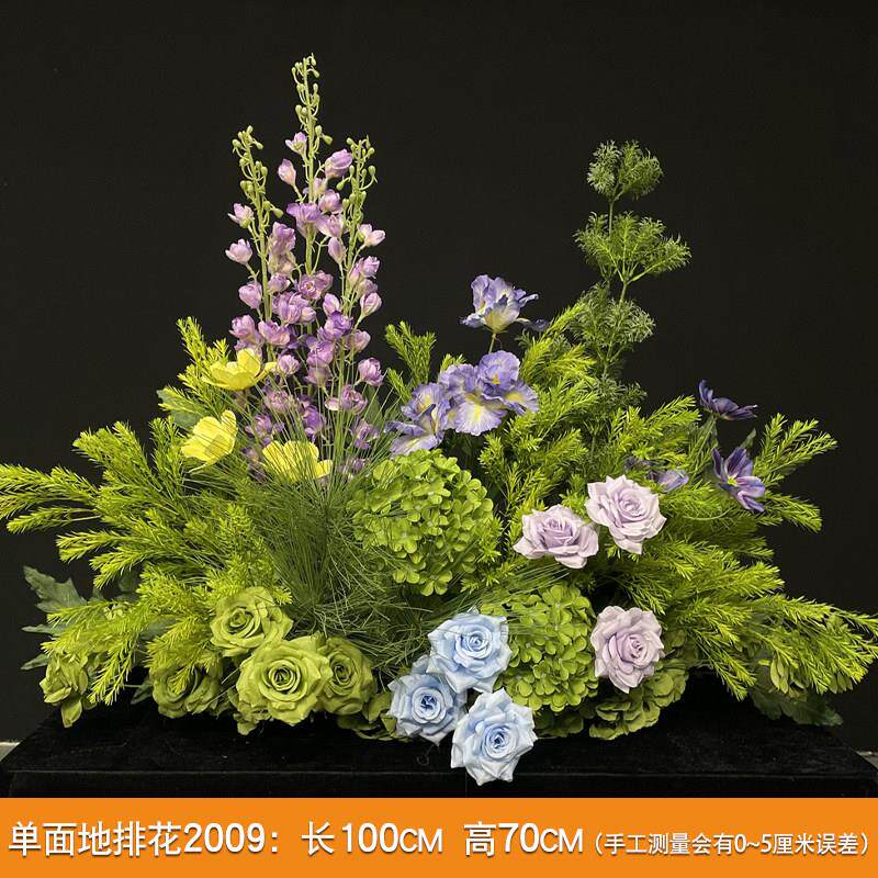 婚庆用彷真花订婚装饰地排花出阁宴婚礼壁挂花排森系摄影背景花堆