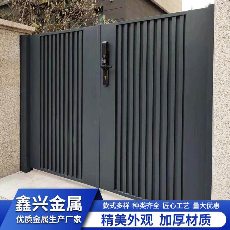 铝合金大门入户双开门农村自建房庭院子大门铝艺中式大门户外别墅