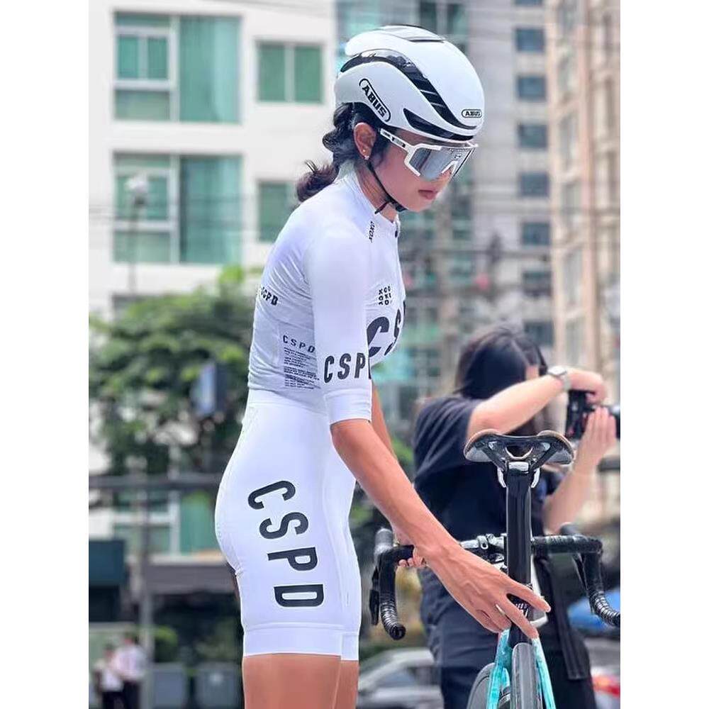 Cspd自行车工装裤短裤男女夏季双箭黑色和白色自行车公路自行车减
