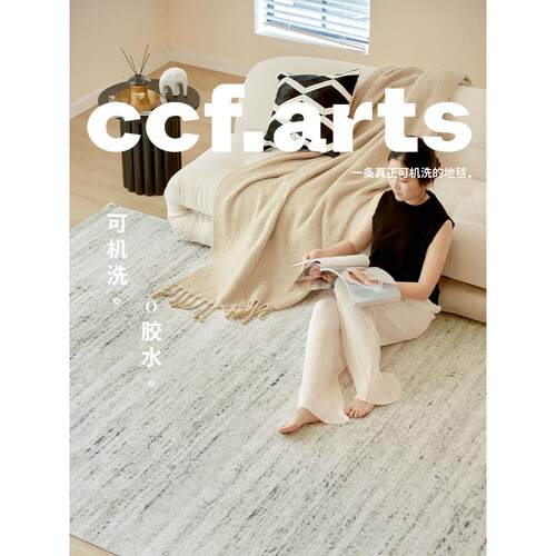 【国补立减15%】CCFARTS灰度幻想现代风地毯双层可拆洗机洗地毯