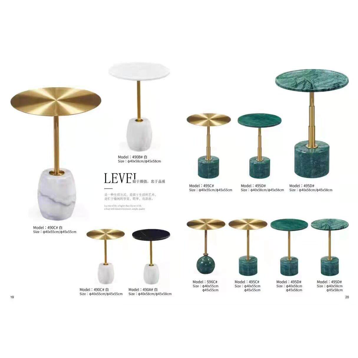 大理石边几轻奢角几咖啡桌茶几北欧创意沙发边桌客厅ins风小圆桌