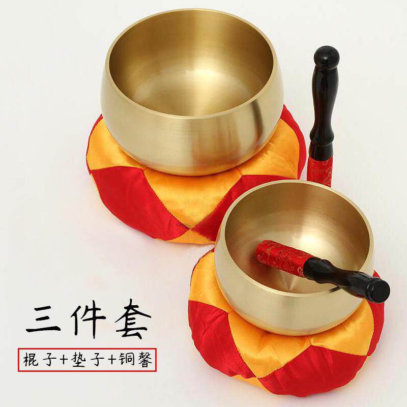 铜庆打击乐器黄铜黄铜磬3.5寸-12寸铜磬铜钵音碗钵包邮