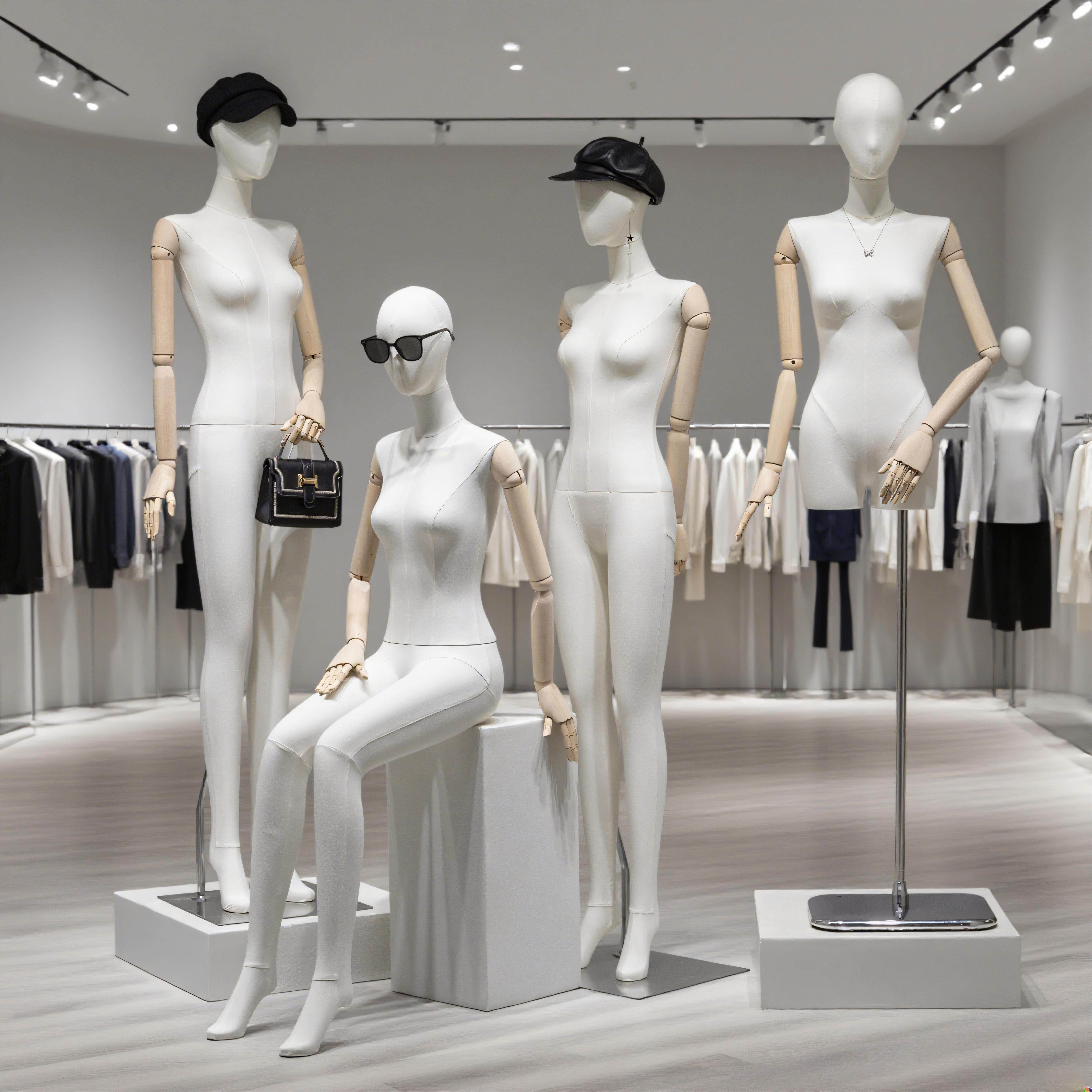 服装店韩版平肩直角肩模特道具女半身人体橱窗人台全身模特展示架