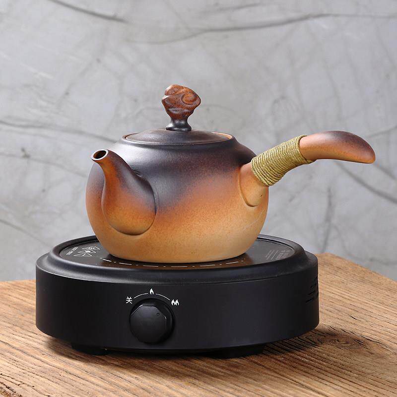 煮茶器泡茶陶瓷家用防烫烧水壶黑晶炉侧把陶土单壶带过滤茶叶炭炉