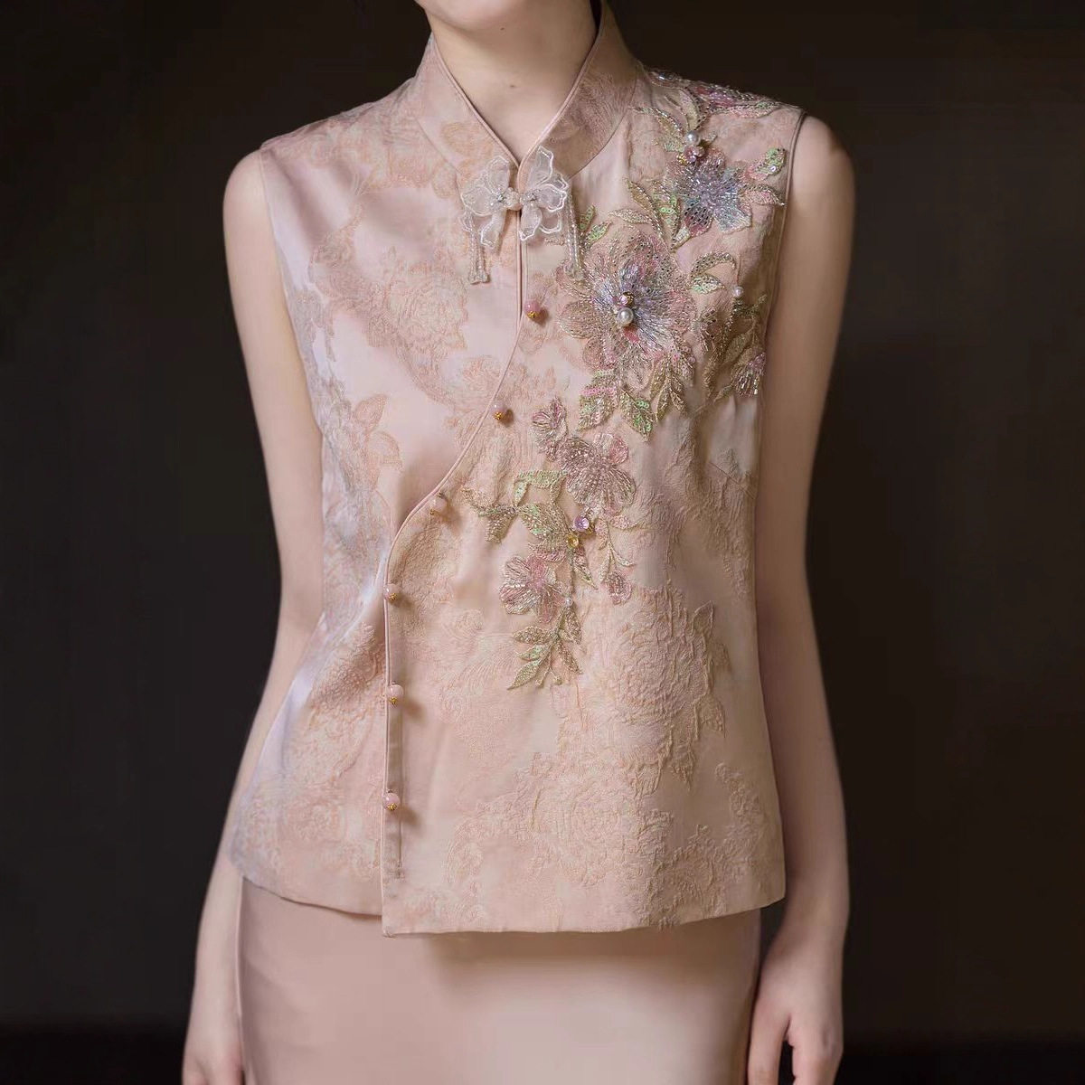 2026新款粉色订婚旗袍礼服裙新中式显白新娘敬酒服回门两件套答谢