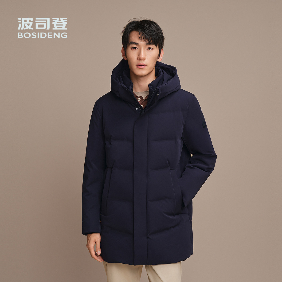 波司登男士连帽加厚保暖羽绒服