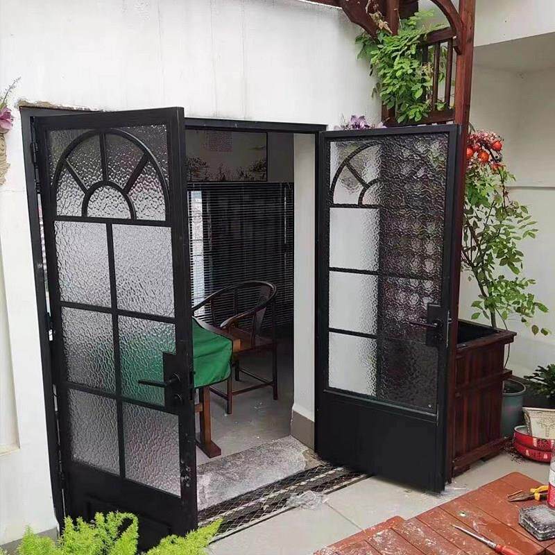 法式覆古老铁门玻璃化妆室门极简平开 门厕所包厢门店铺门简约定