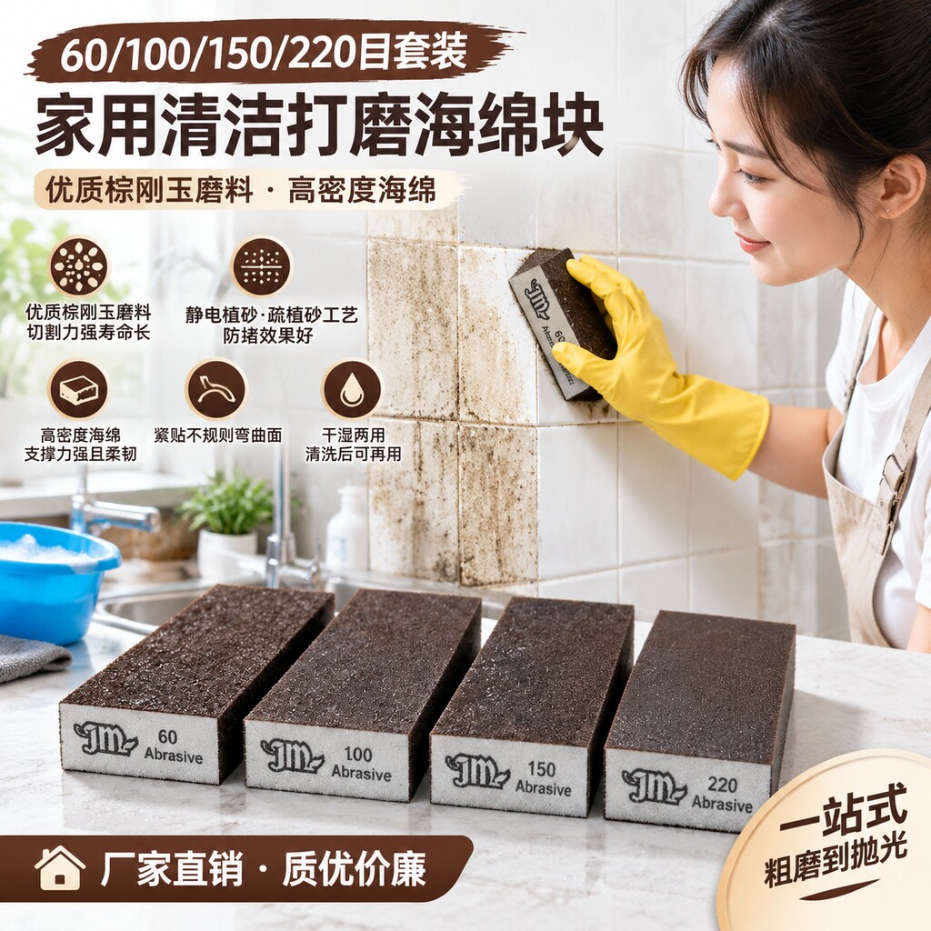 JM魔力海绵砂块去水垢除锈抛光