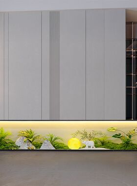 入户玄关造景室内假山石仿真绿植微景观茶室餐厅橱窗小型摆件装饰