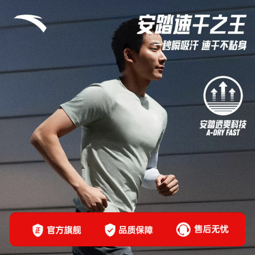 安踏零压速干之王跑步运动短袖