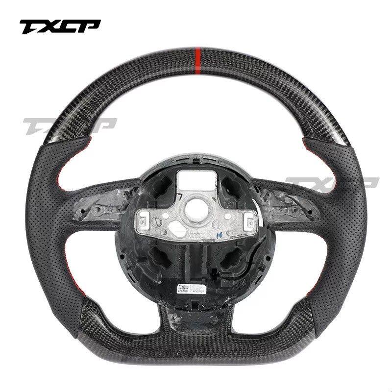 适用于奥迪13年-16年 A3 A4 A5 11年-19年 A7 改装碳纤维方向盘