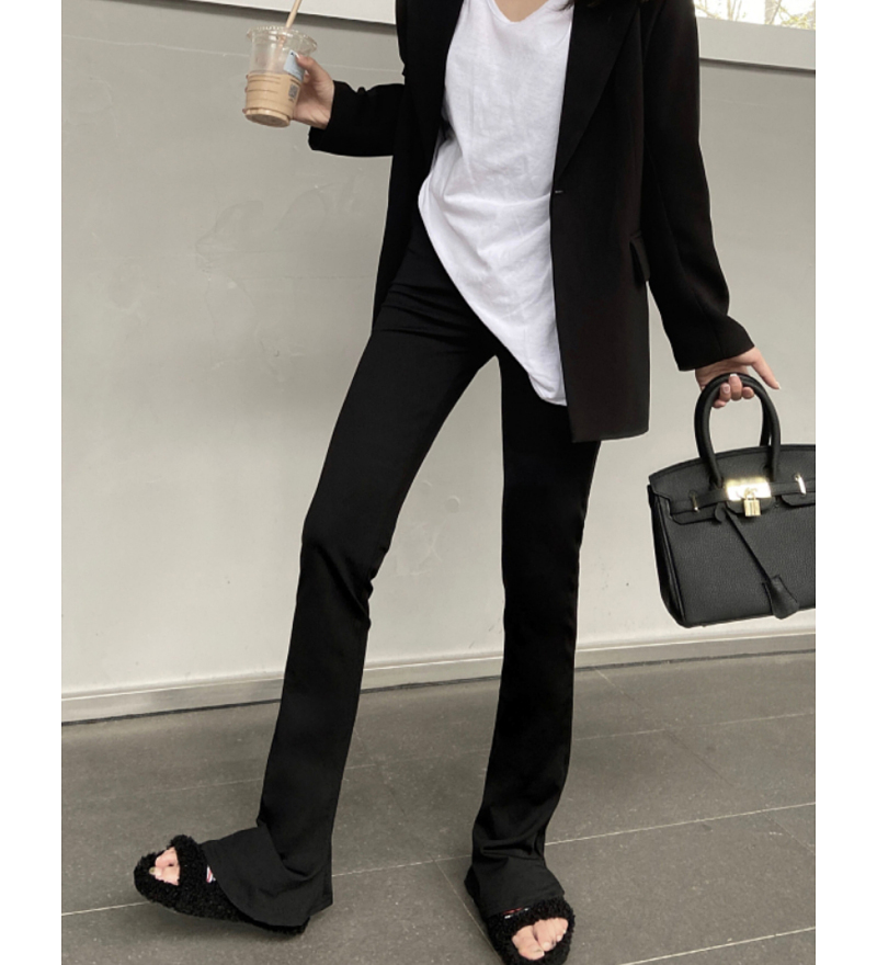 孕婦馬蹄褲喇叭褲拖地百搭