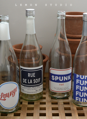 韩国ins同款红酒葡萄酒玻璃瓶店铺装饰摆件派对氛围摄影拍照道具