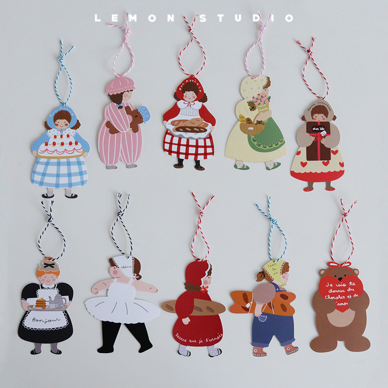 小红帽异形挂件装饰卡片拍照道具