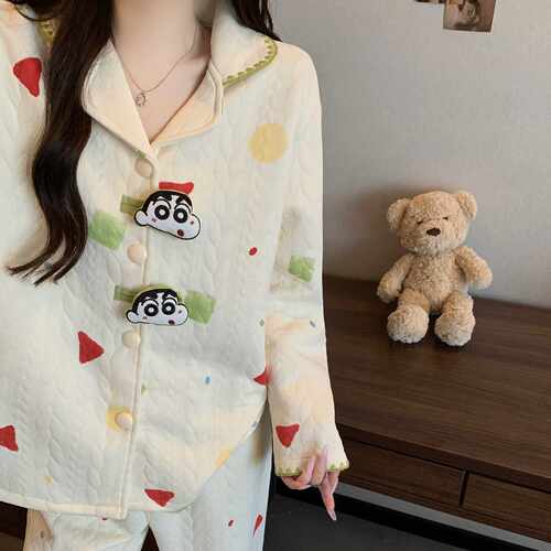 冬季新款多巴胺色翻领夹层棉女