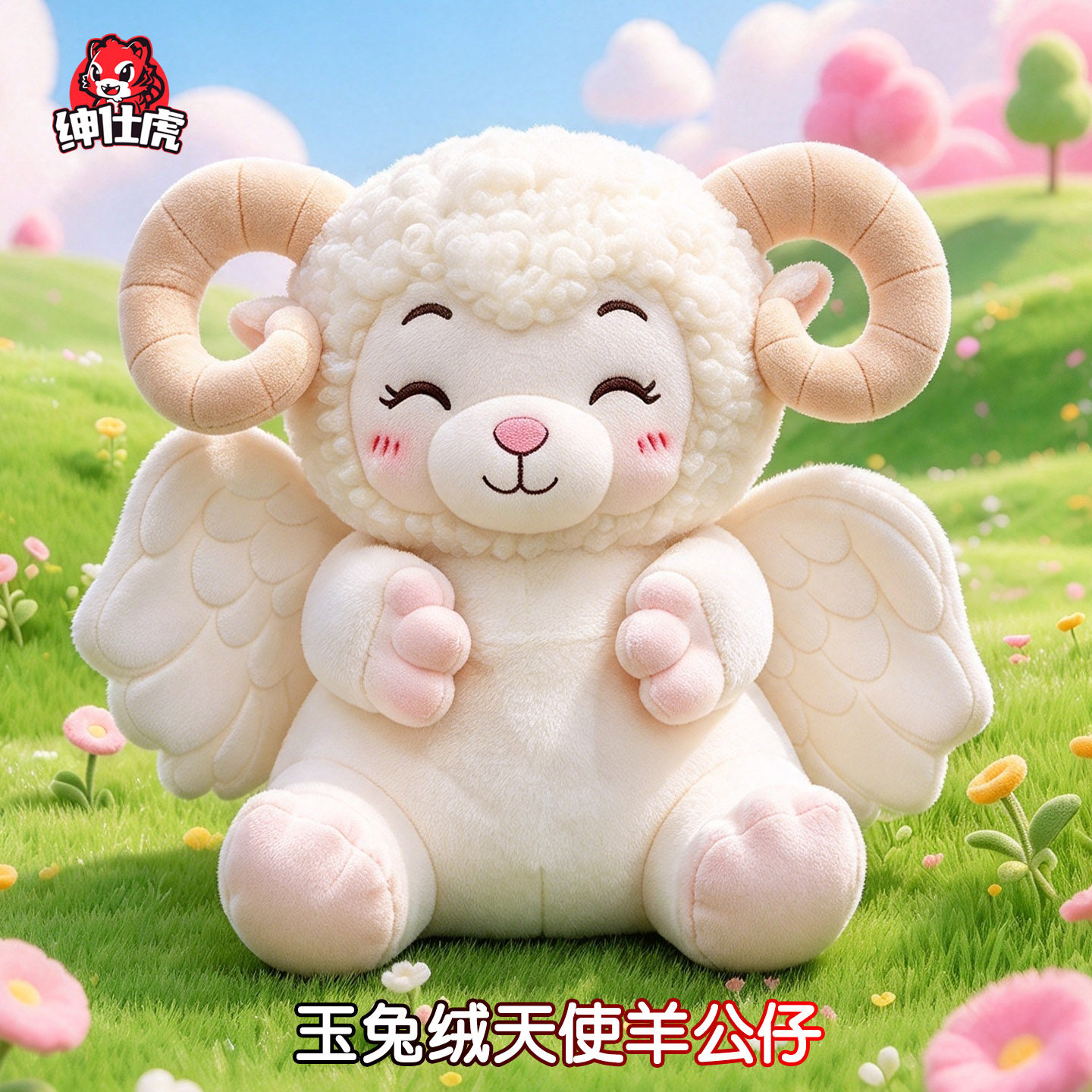 羊年天使小羊毛绒抱枕公仔礼物
