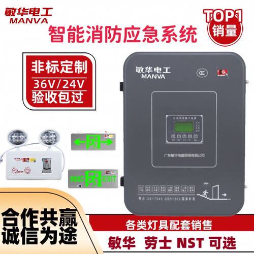 敏华劳士A型应急照明集中电源箱DC24V分配电箱DC36V消防控制器