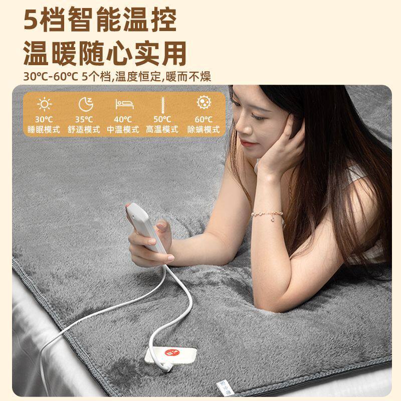 电热毯单双人电褥子双控调温2m米宿舍正品除螨1.8m米冬季保暖家用