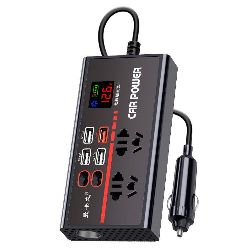 车载逆变器12v24v通用转220v汽车电源插座轿车货车充电逆变转换器