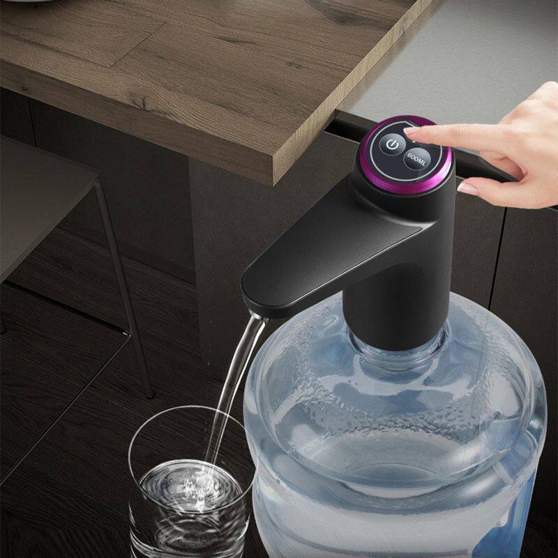 双模式电动抽水器一键出水+600ml定量家用纯净水桶通用充电压水器