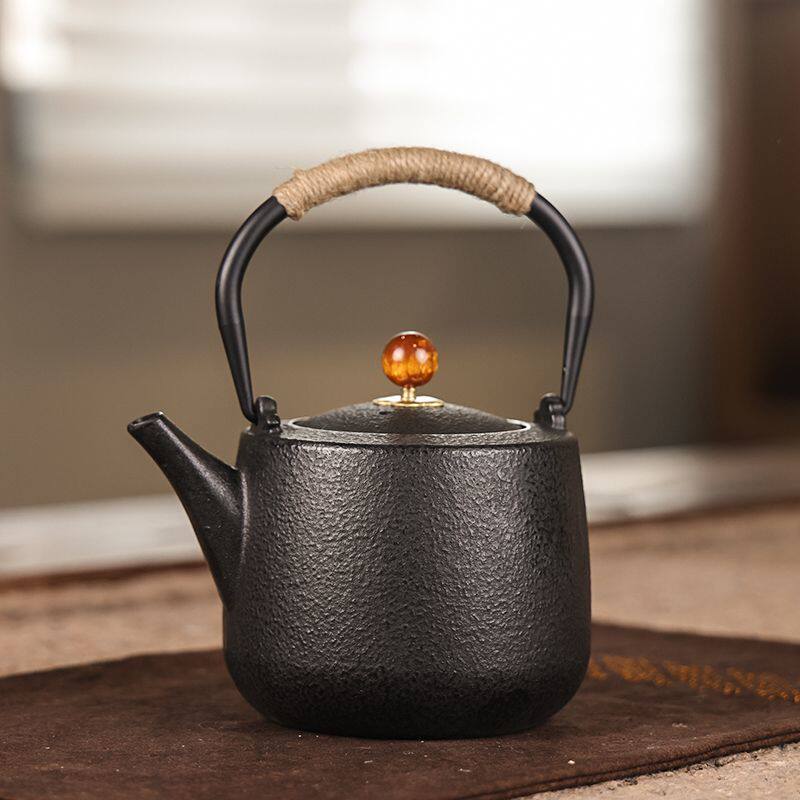 铸铁茶壶家用煮茶壶炭火围炉煮茶户外烧水壶日式手工无涂层泡茶壶