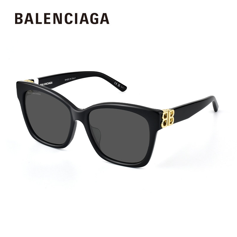 【自营】Balenciaga巴黎世家墨镜女时尚方框烫金标识太阳镜BB0102