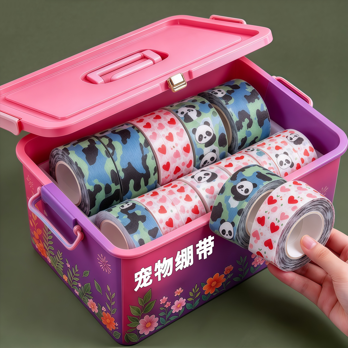 高品质宠物自粘绷带出门防脏脚套