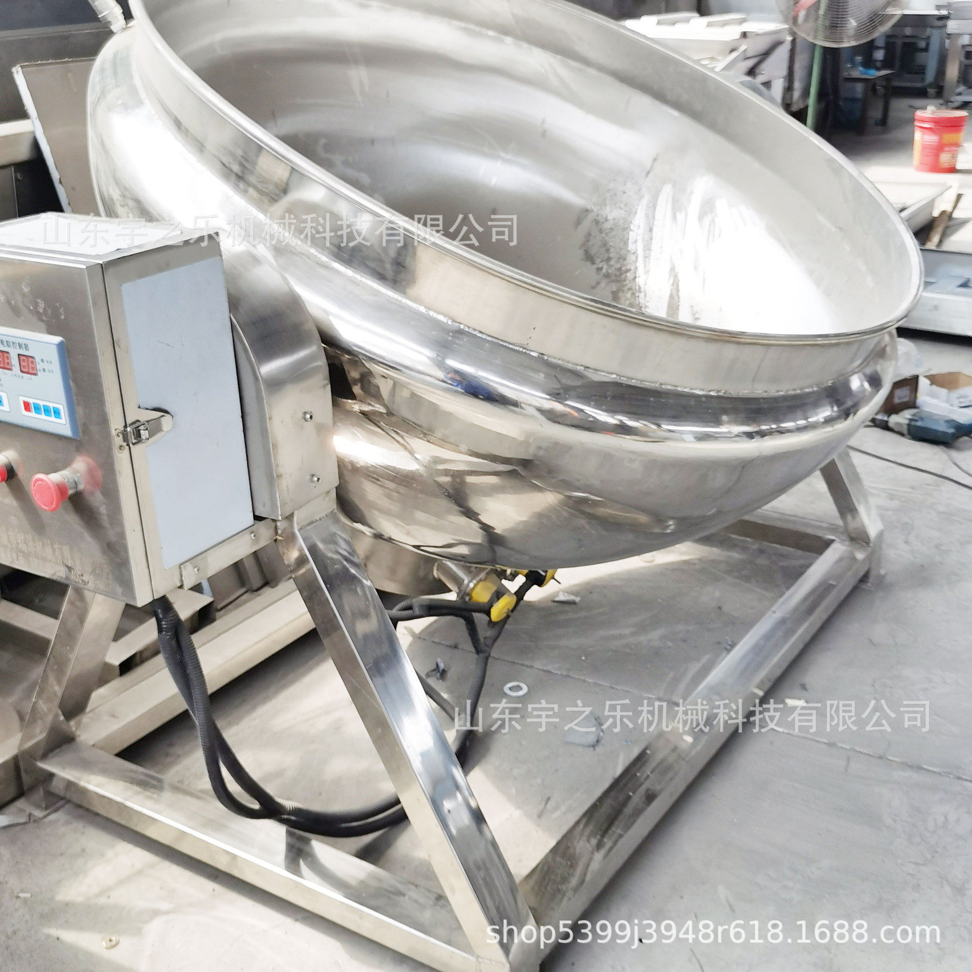 不锈钢夹层锅厂供立式炒锅商用火锅底料炒料机卤煮夹层锅设备