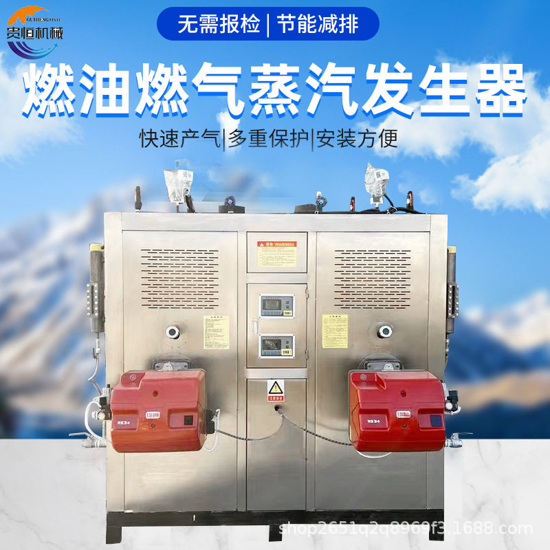 天然气蒸汽发生器蔬菜漂烫配套1T液化气蒸汽锅炉双燃料热源机