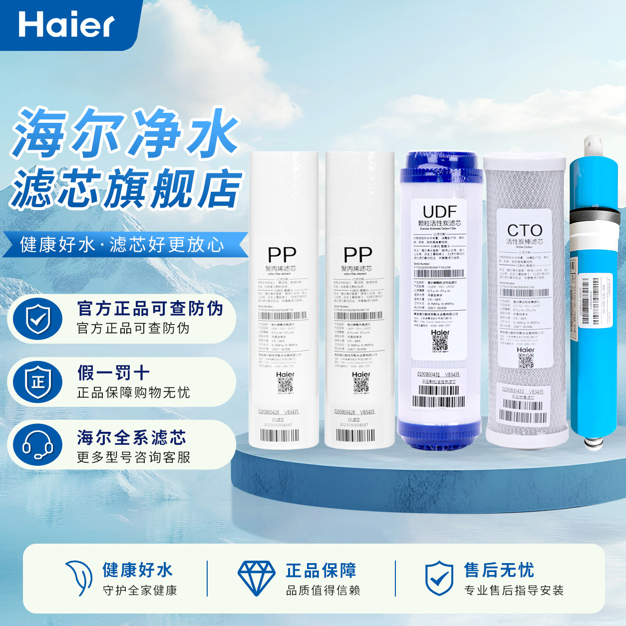 海尔施特劳斯净水器HSNF-300S9/S9X/S9升级版,30011滤芯 纳滤膜