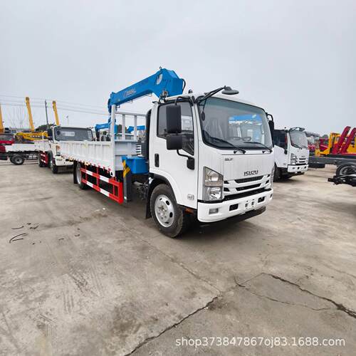 随车起重运输车 五十铃 KV100 左右舵ISUZU 加厚花纹厢  设备吊运