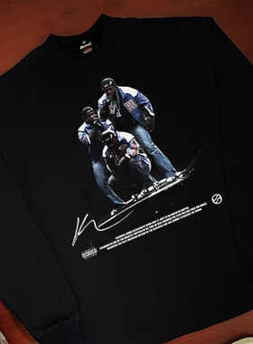 MUC超级碗中场秀Kendrick Lamar美式高街小领口重磅说唱长袖T恤