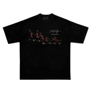 MUC飞人MJ球星印花短袖T恤美式高街重磅做旧复古篮球运动背心