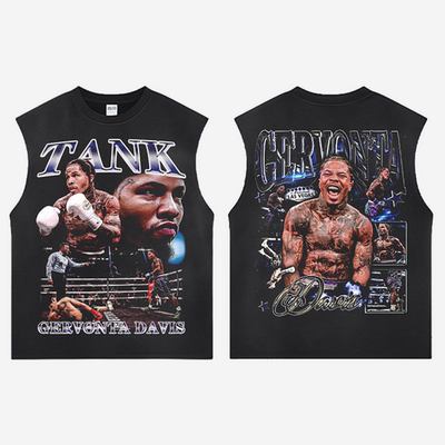 拳击训练美式高街纯棉无袖背心