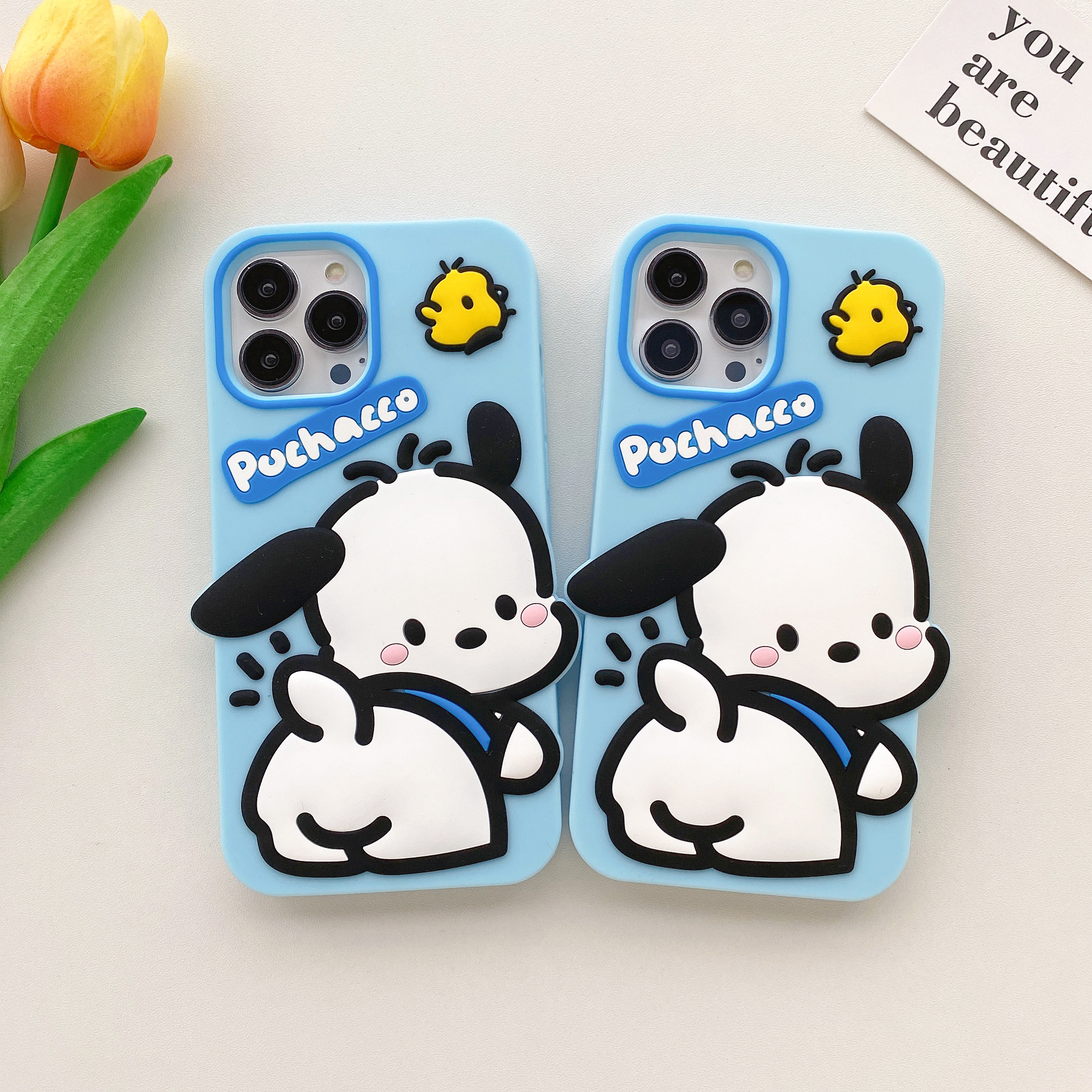 翘屁股帕恰狗适用iPhone14Promax蓝色11小狗12苹果xmax硅胶手机壳