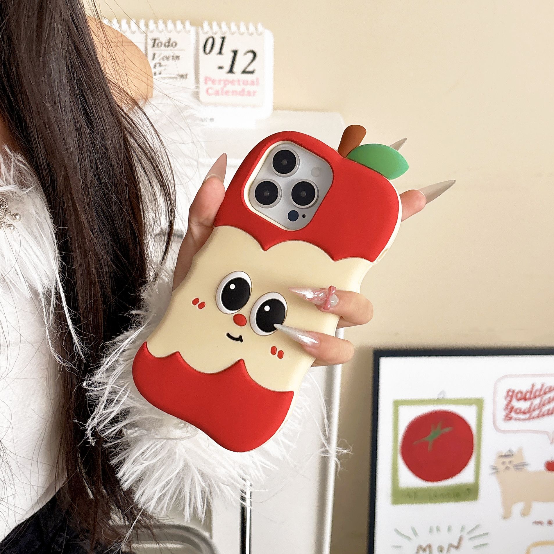 可爱硅胶苹果卡通表情适用iPhone16Promax壳苹果15可爱14/13