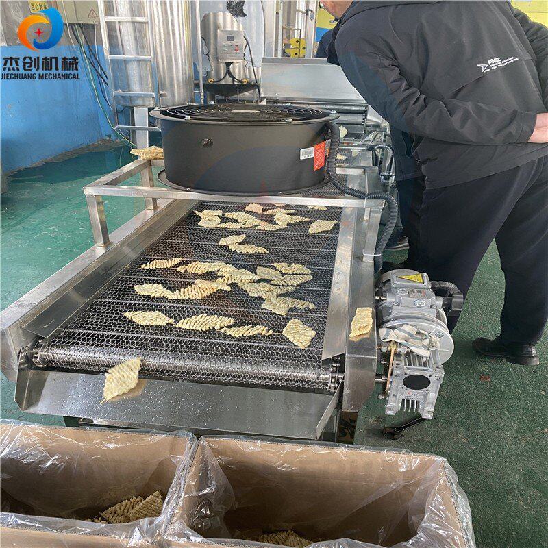 全自动豆花干油炸机器不锈钢板带防变形油炸机豆腐串油炸生产线