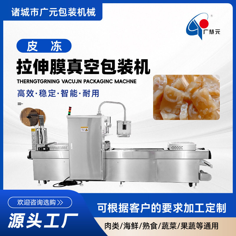 脱骨鸡爪泡鸭掌420拉伸膜包装机水晶肴肉牛皮冻拉伸膜真空包装机