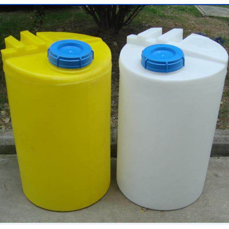 白/黄色大塑料水桶箱 100/200L 立式搅拌PE 加药桶 纯净储水圆桶