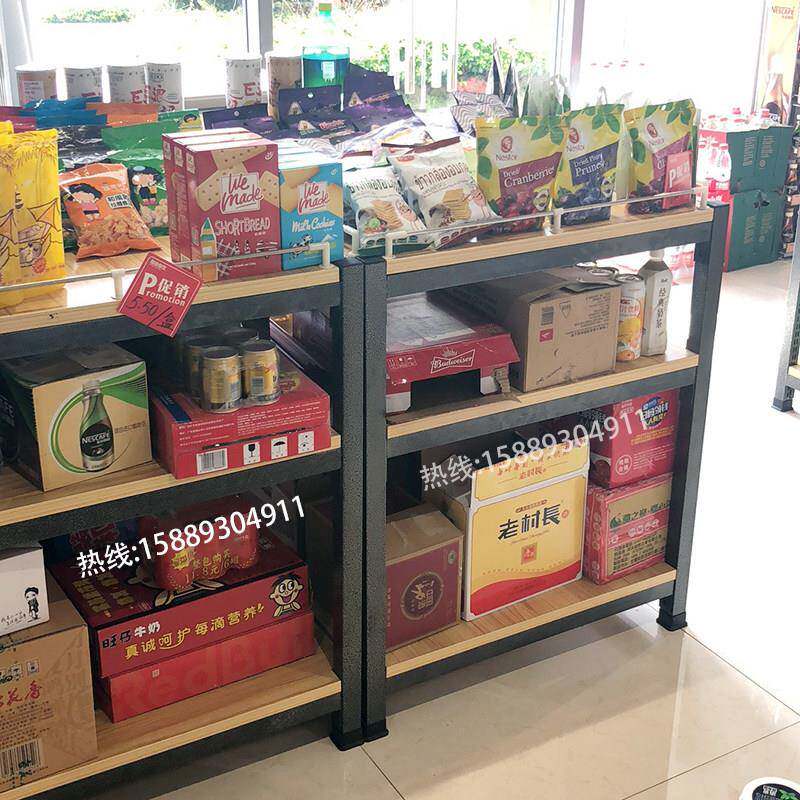 货架促销台超市牛奶陈列架货架展示架柜三层流水台服装特价台花车