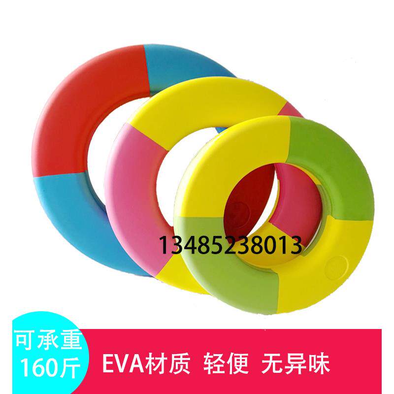 儿童成人免充气高浮力游泳圈 加厚彩色EVA专业实心泡沫大救生圈潮
