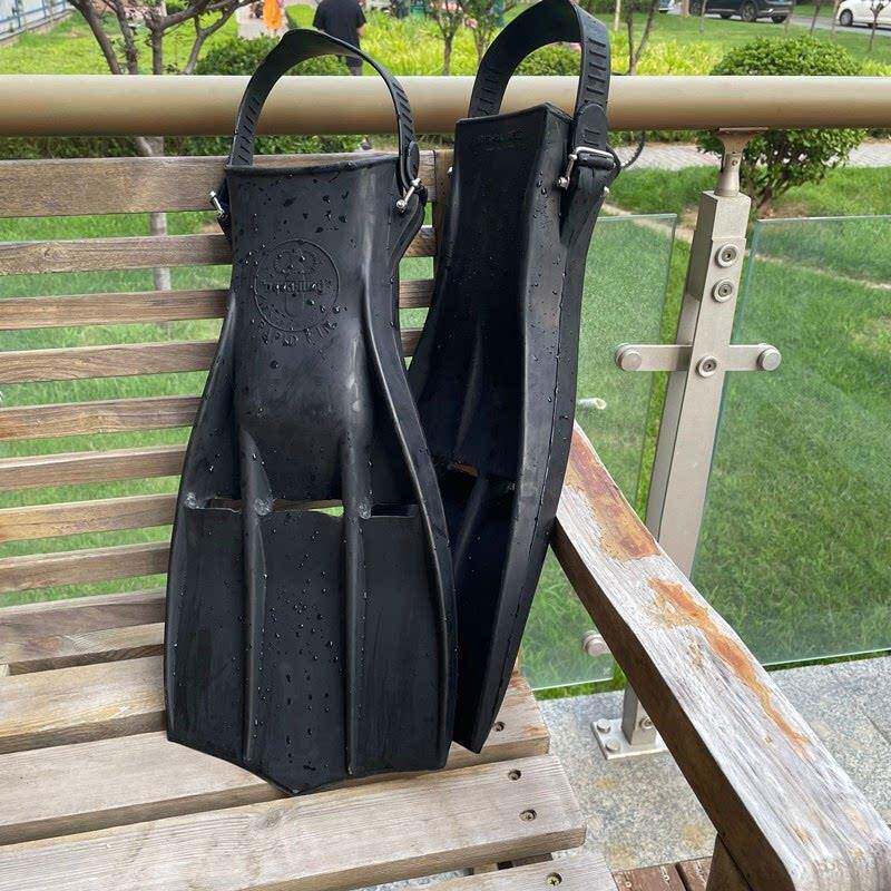 潜水脚蹼 重潜可调节蛙鞋 深潜 潜水靴脚蹼 潜水靴鸭蹼