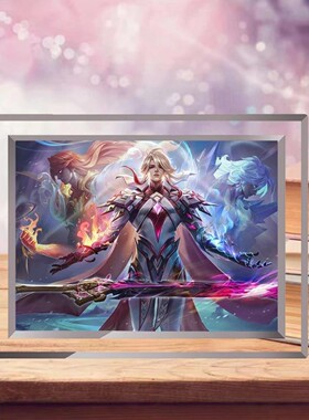 李信周边一念神魔新款透明水晶相框生日礼物摆件炽霜斩