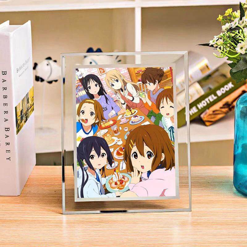 轻音少女水晶玻璃相框周边定制照片创意摆台送朋友闺蜜生日礼物