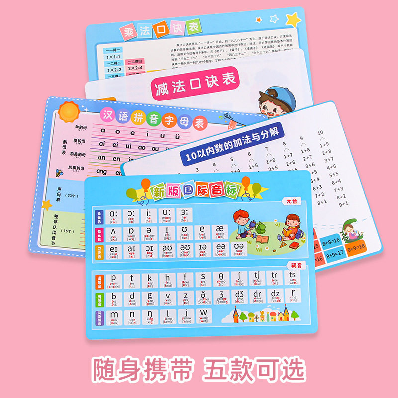 乘法口诀表卡片小学生九九乘除法