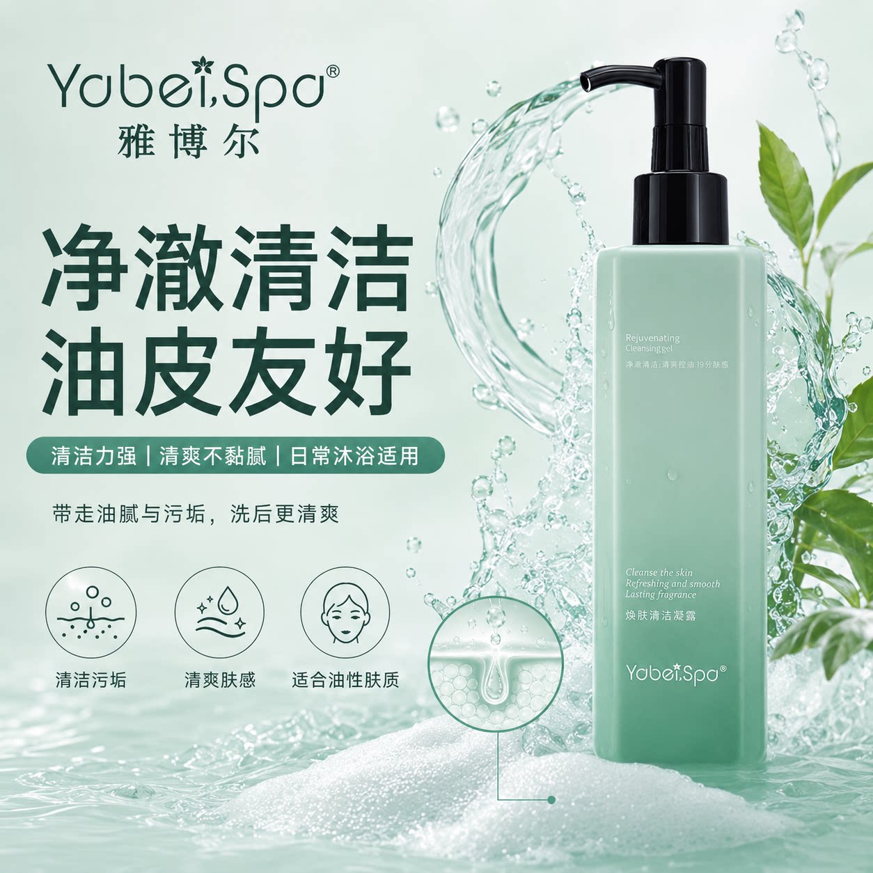 雅博尔修护沐浴油露清洁留香舒缓保湿果酸沐浴露