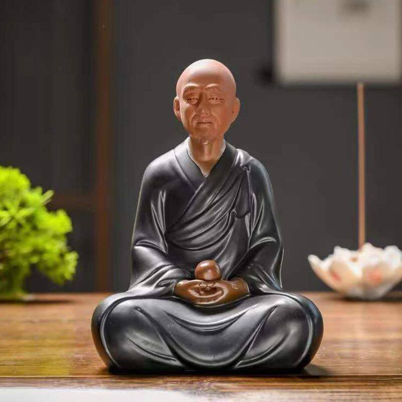陶瓷弘一法师人物客厅玄关摆件新中式禅意高僧家居桌面装饰工艺品