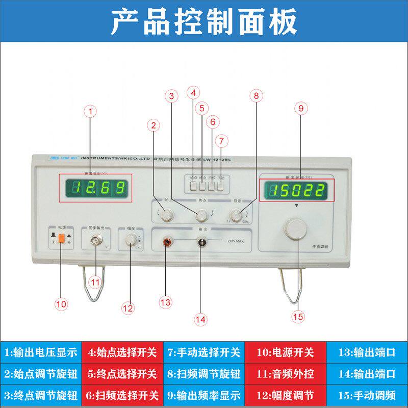 香港龙威音频信号发生器1212BL喇叭扬声器音频扫频仪可调频率