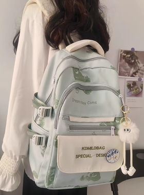 法国Nit Zana减负护脊中学生初中女生新款大学生简约百搭少女书包